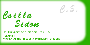 csilla sidon business card